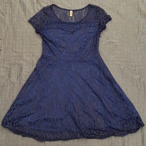 Embroidered Blue Dress